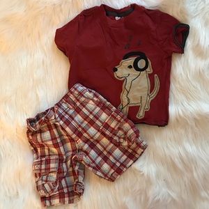 Crazy8 matching set shorts 18-24 months